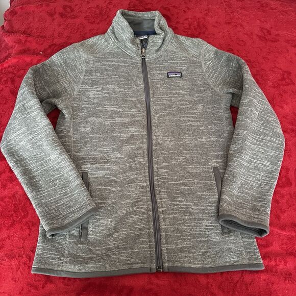 Kids Patagonia Better Sweater Full Zip Jacket Unisex Youth SZ LG (12) Gray - Picture 1 of 8